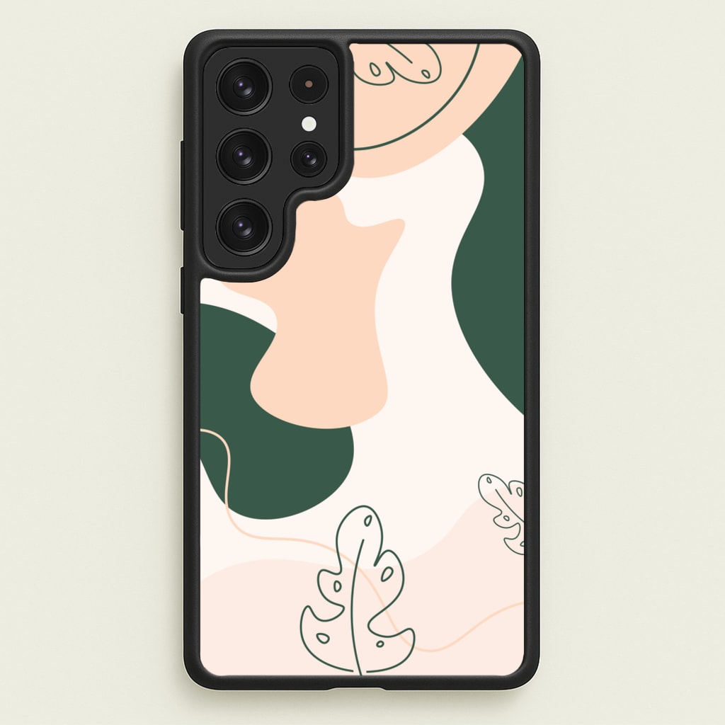 Abstract Leafs - Floral - Floral Phone Case for Galaxy S23 Ultra