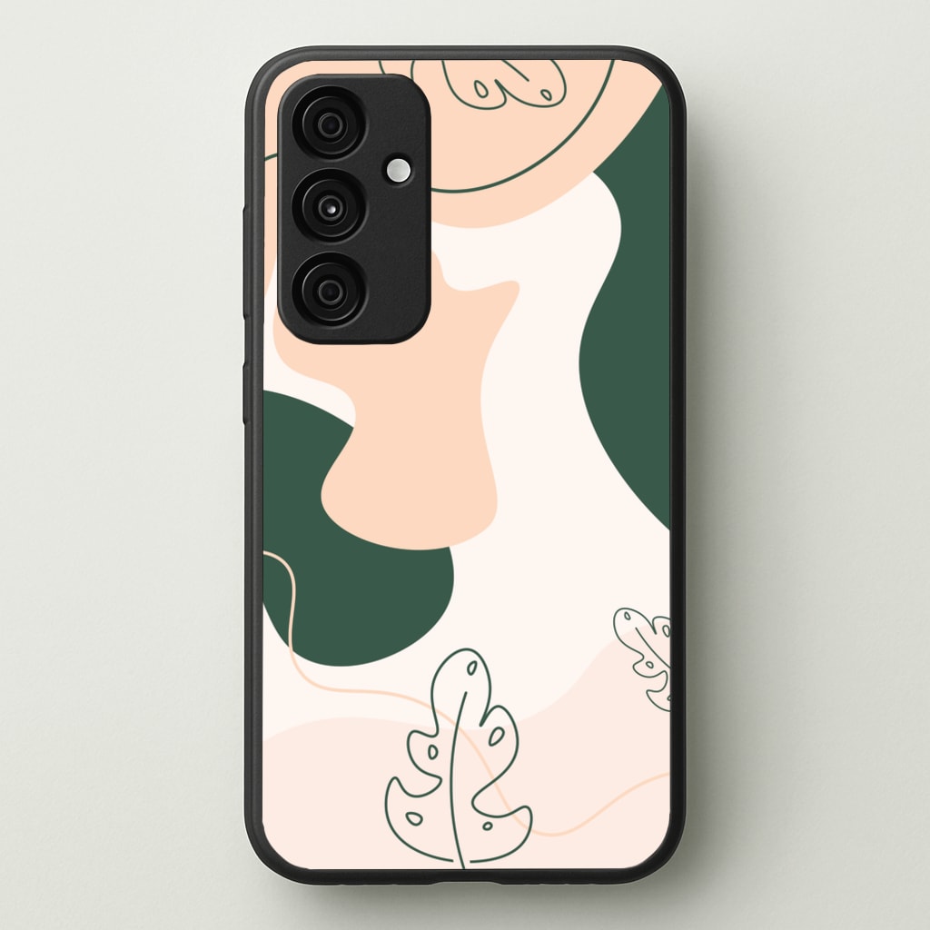 Abstract Leafs - Floral - Floral Phone Case for Galaxy A55