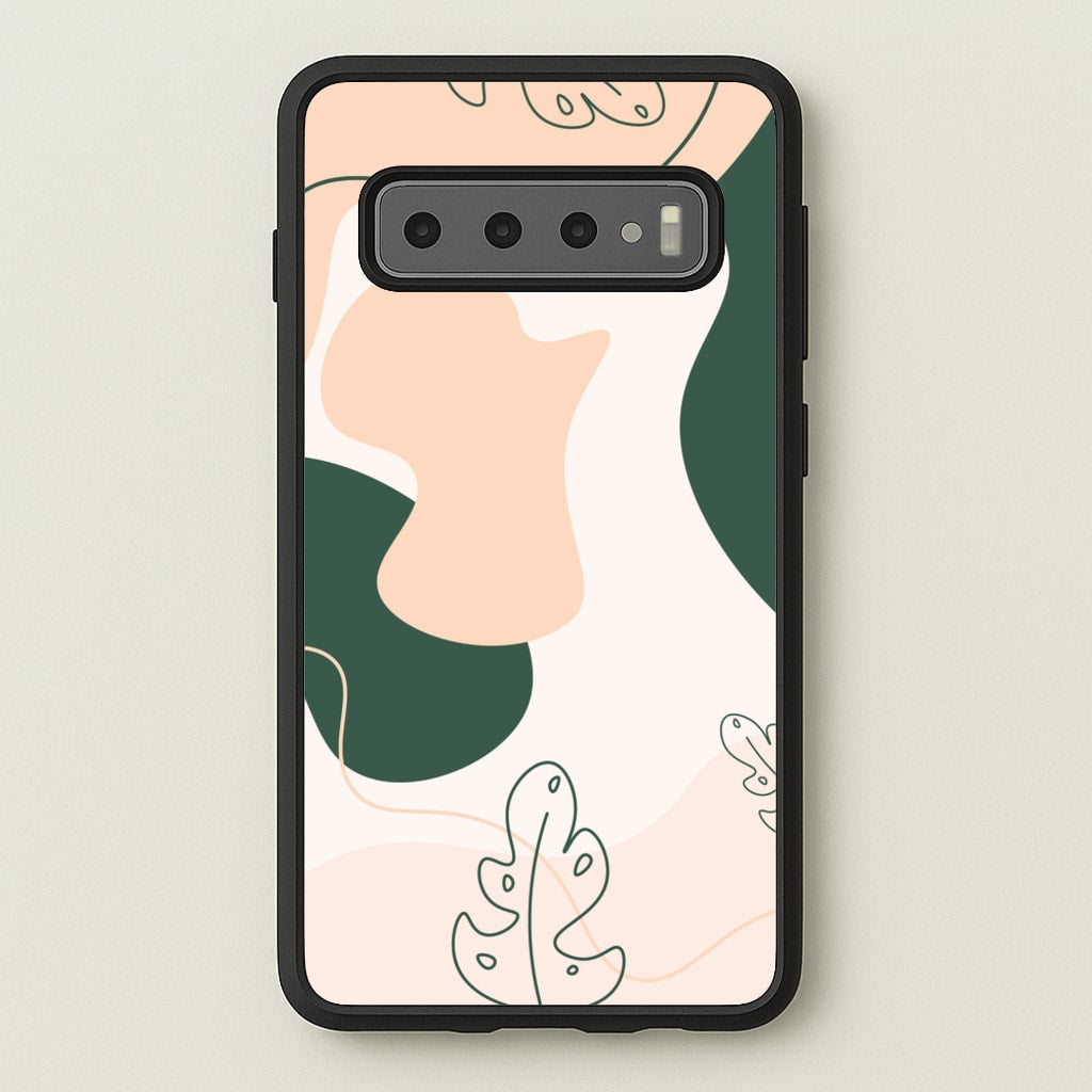 Abstract Leafs - Floral - Floral Phone Case for Galaxy S10