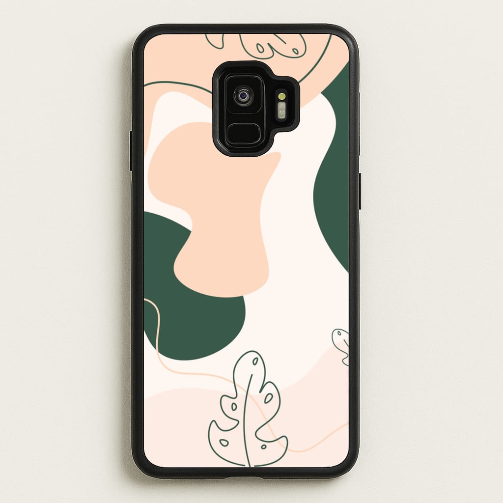 Abstract Leafs - Floral - Floral Phone Case for Galaxy S9