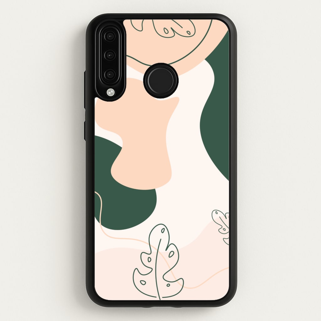 Abstract Leafs - Floral - Floral Phone Case for Huawei P30 Lite