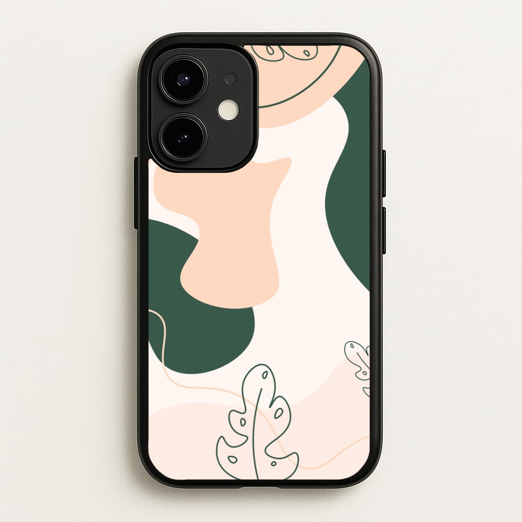 Abstract Leafs - Floral - Floral Phone Case for iPhone 12 Mini