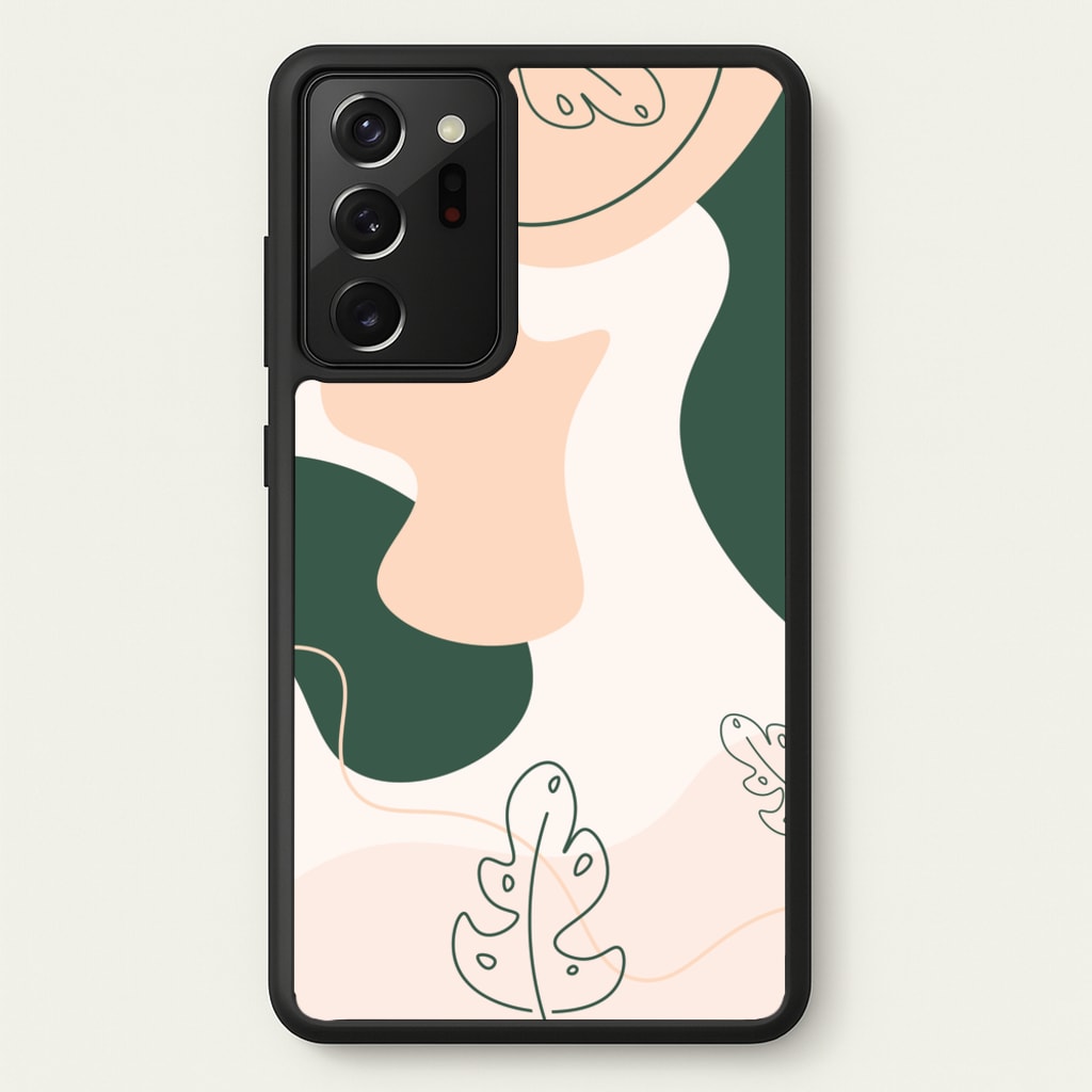 Abstract Leafs - Floral - Floral Phone Case for Galaxy Note 20 Ultra