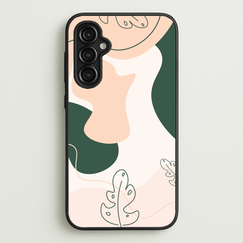 Abstract Leafs - Floral - Floral Phone Case for Galaxy A14