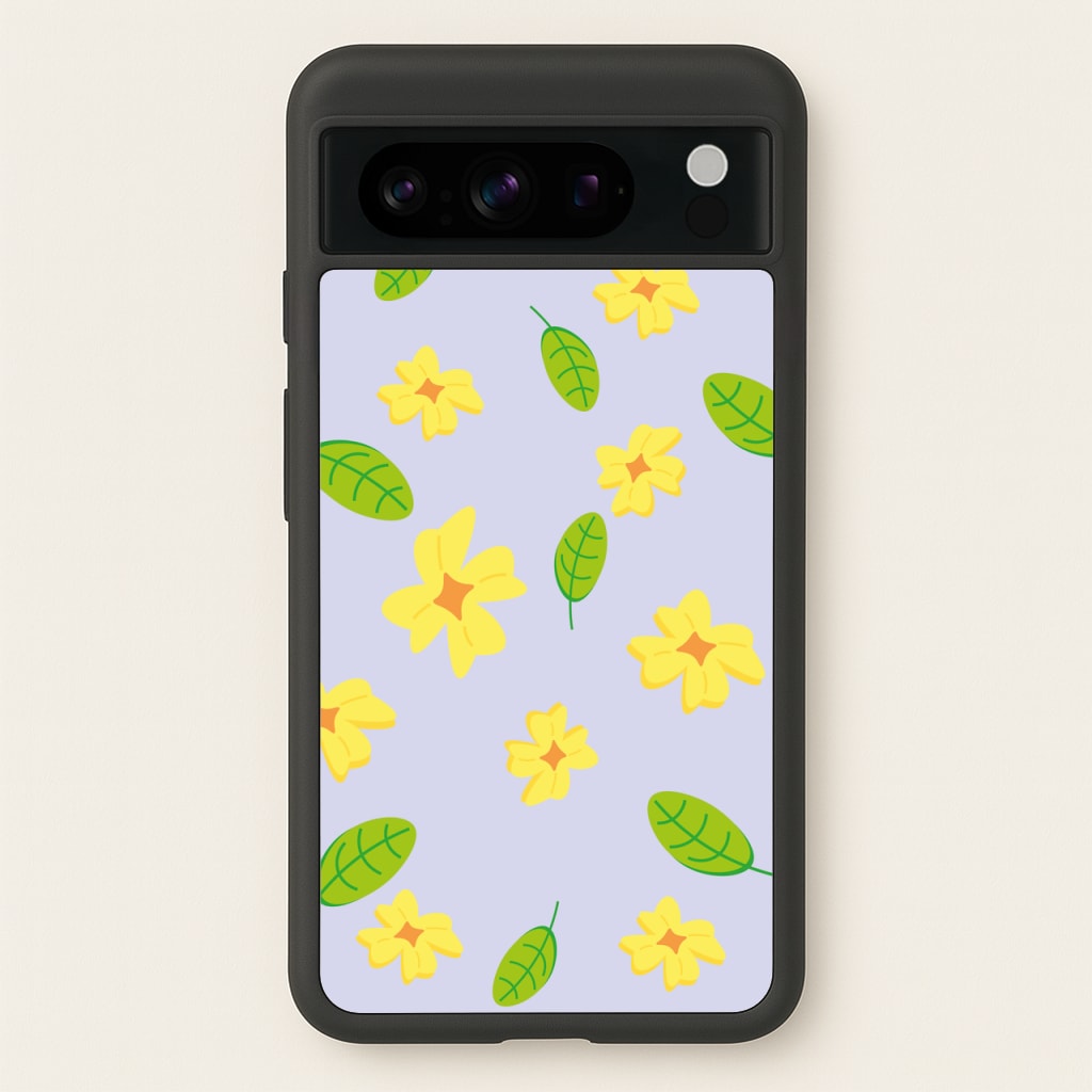 Yellow And Green Pattern - Floral - Floral Phone Case for Google Pixel 8 Pro