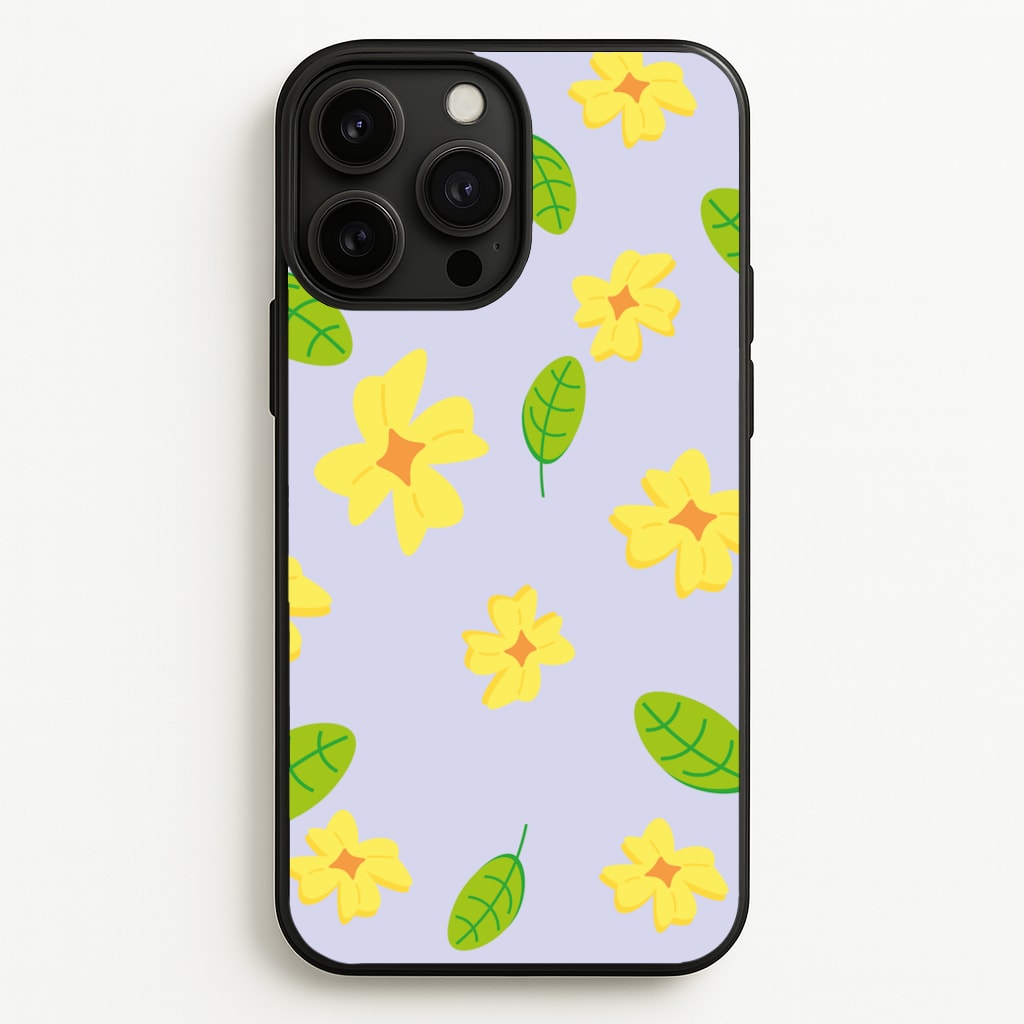 Yellow And Green Pattern - Floral - Floral Phone Case for iPhone 13 Pro Max