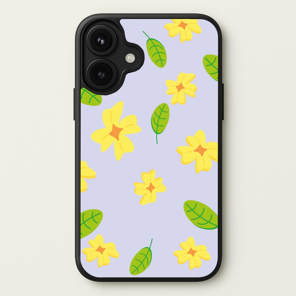 Yellow And Green Pattern - Floral Phone Case for iPhone 17