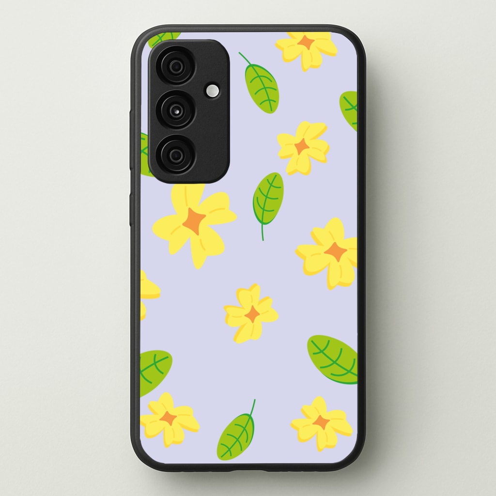 Yellow And Green Pattern - Floral - Floral Phone Case for Galaxy A15