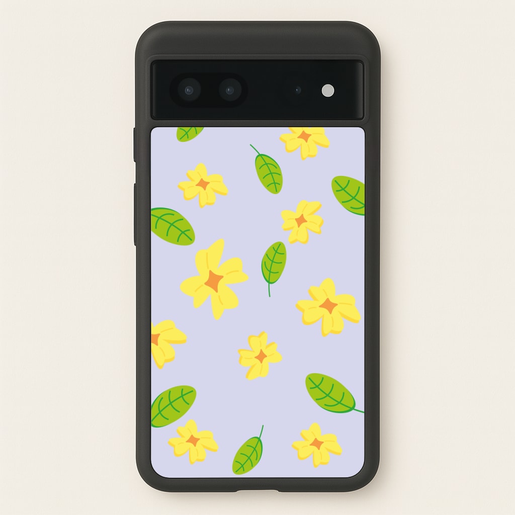 Yellow And Green Pattern - Floral - Floral Phone Case for Google Pixel 7