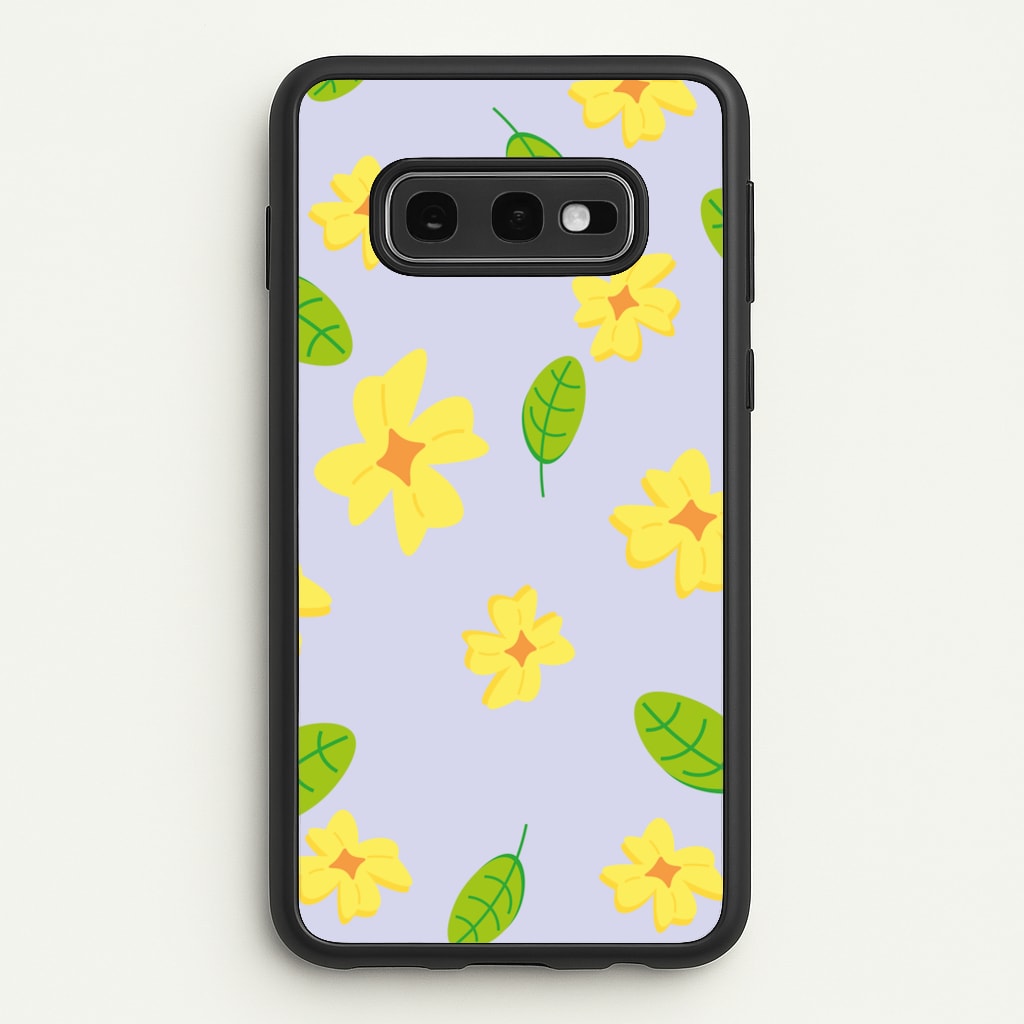 Yellow And Green Pattern - Floral - Floral Phone Case for Galaxy S10e