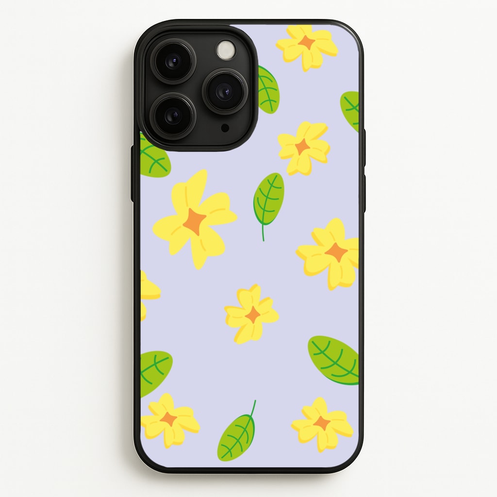 Yellow And Green Pattern - Floral - Floral Phone Case for iPhone 11 Pro