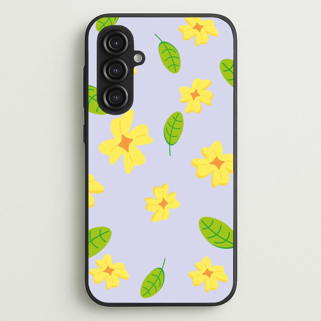 Yellow And Green Pattern - Floral - Floral Phone Case for Galaxy S23FE