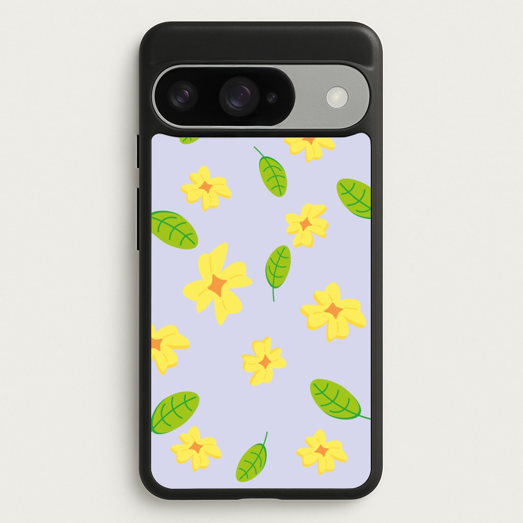 Yellow And Green Pattern - Floral Phone Case for Google Pixel 10 / 10 Pro