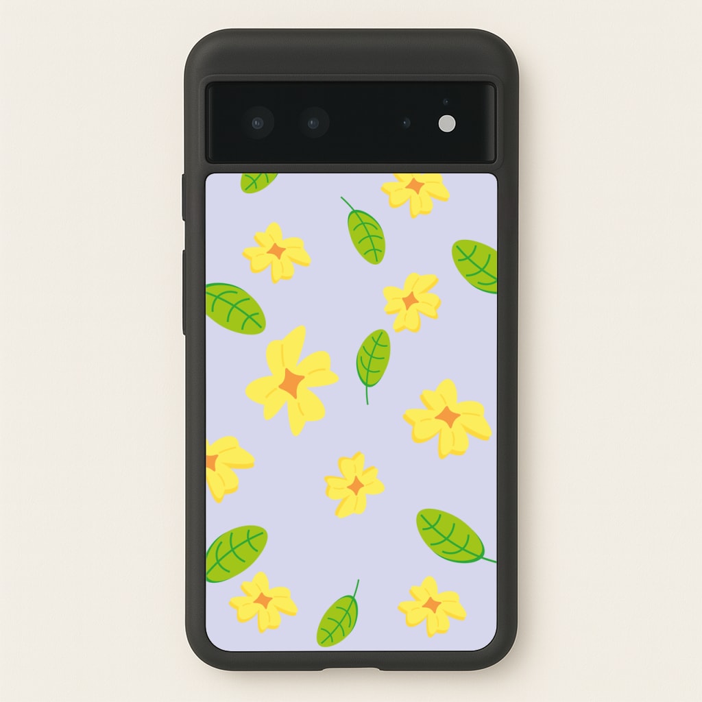 Yellow And Green Pattern - Floral - Floral Phone Case for Google Pixel 6
