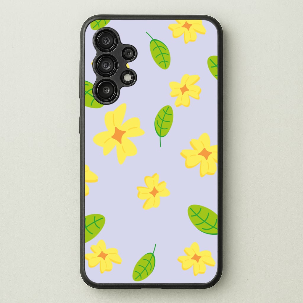 Yellow And Green Pattern - Floral - Floral Phone Case for Galaxy A13