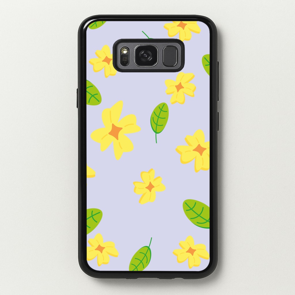 Yellow And Green Pattern - Floral - Floral Phone Case for Galaxy S8 Plus
