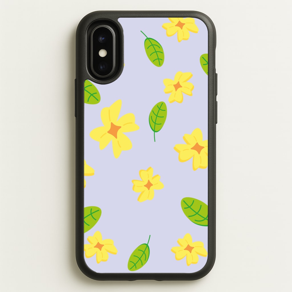 Yellow And Green Pattern - Floral - Floral Phone Case for iPhone X / XS