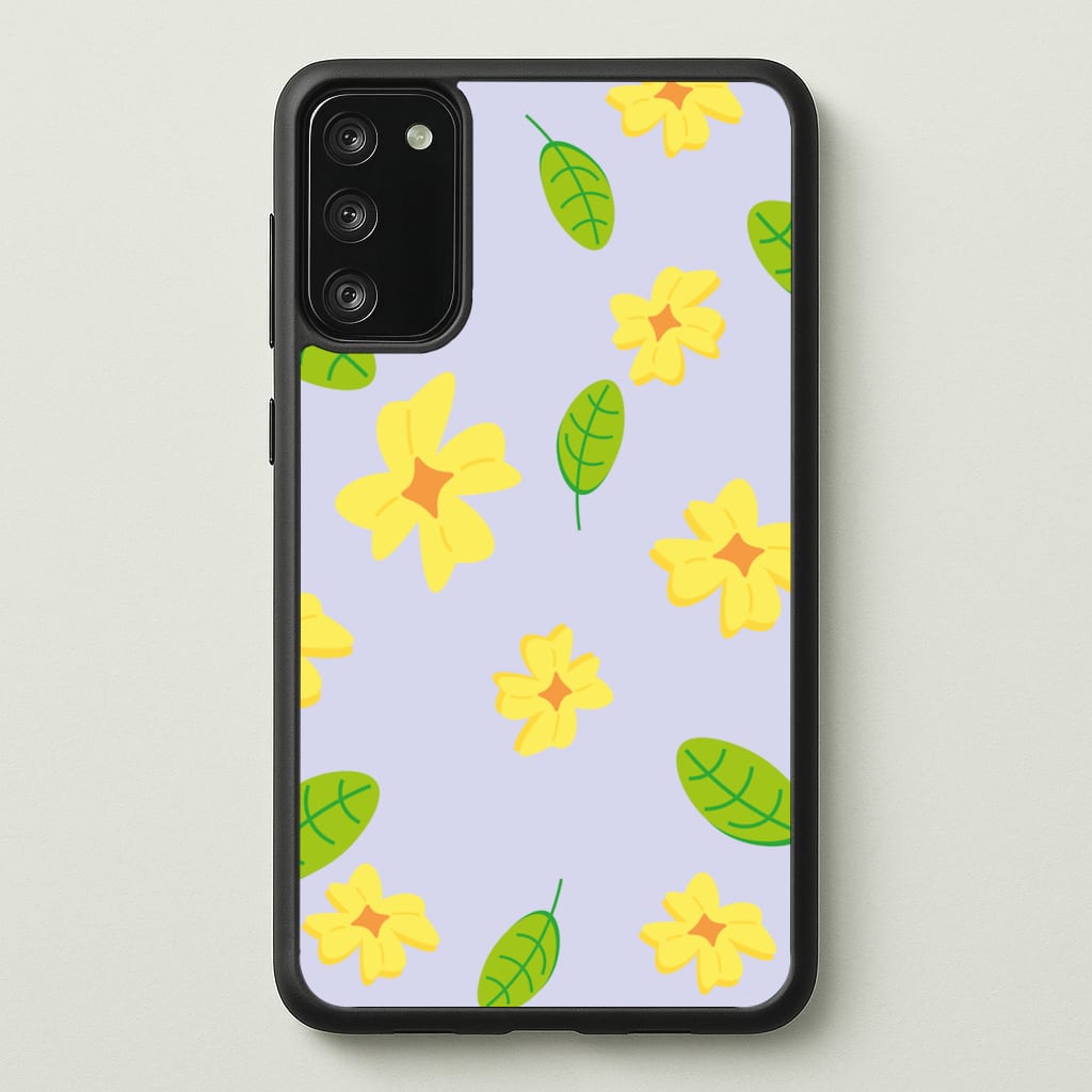 Yellow And Green Pattern - Floral - Floral Phone Case for Galaxy S20