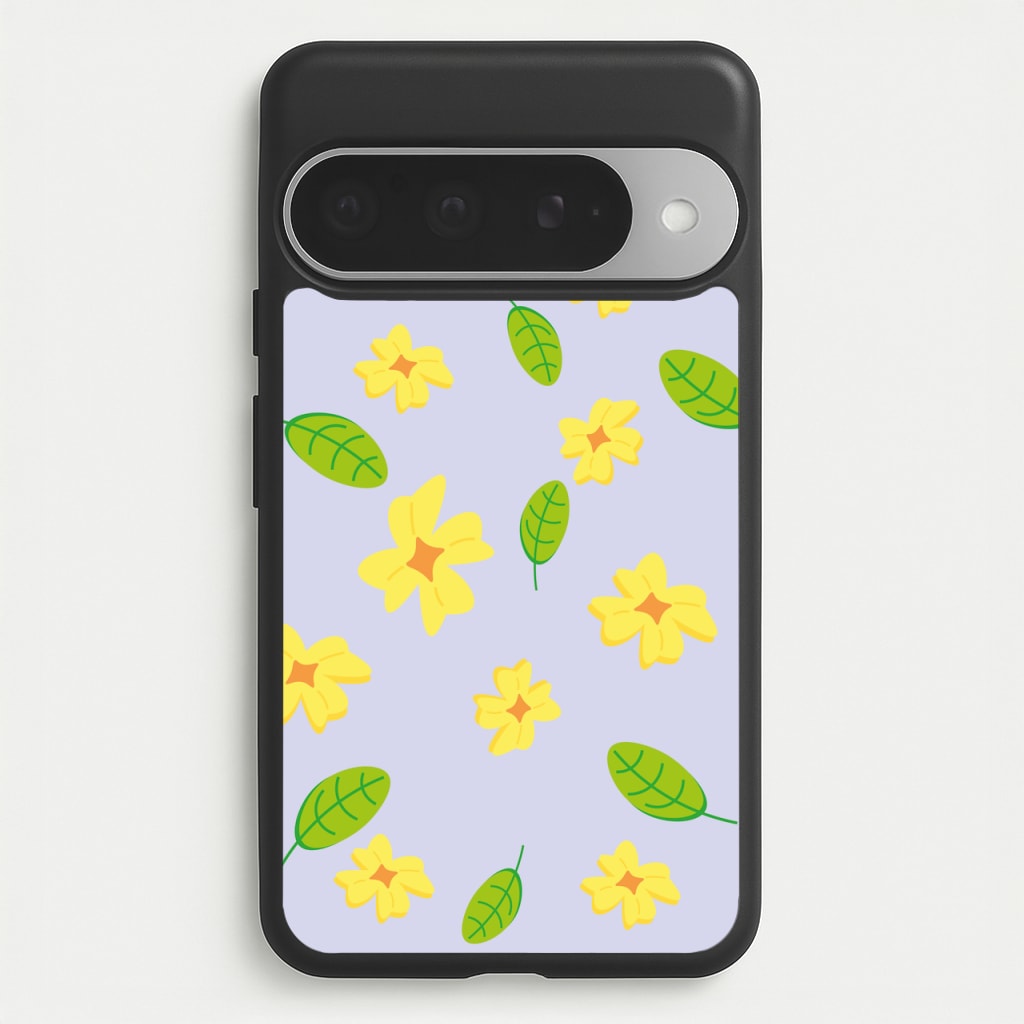 Yellow And Green Pattern - Floral Phone Case for Google Pixel 10 Pro XL