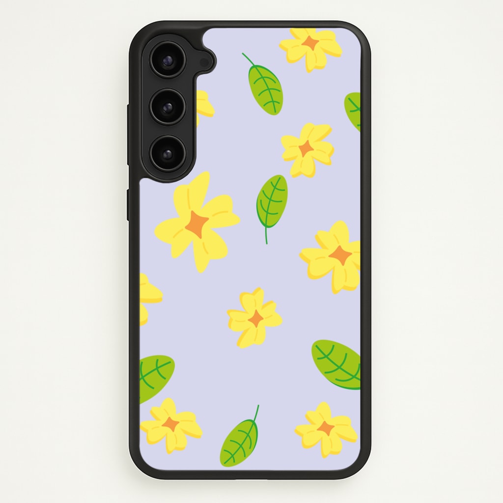 Yellow And Green Pattern - Floral - Floral Phone Case for Galaxy S23 Plus