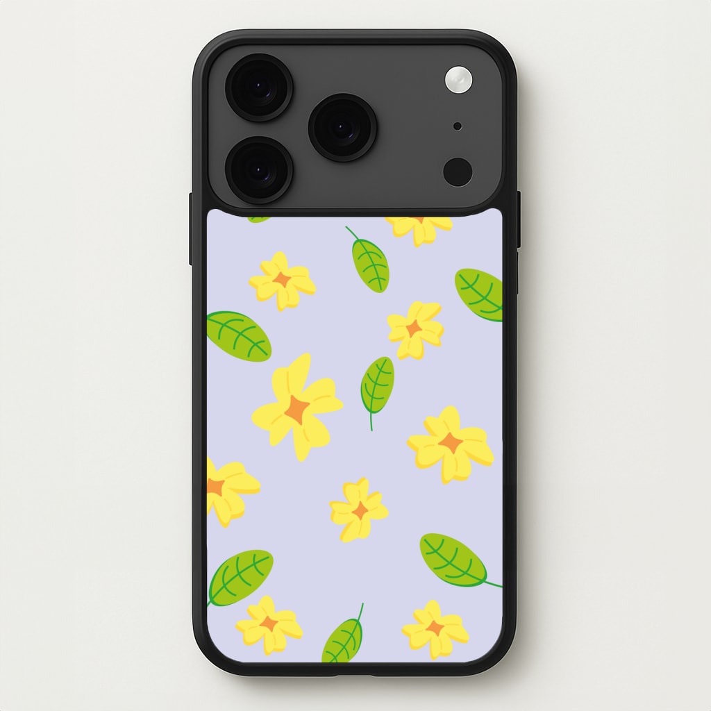 Yellow And Green Pattern - Floral Phone Case for iPhone 17 Pro