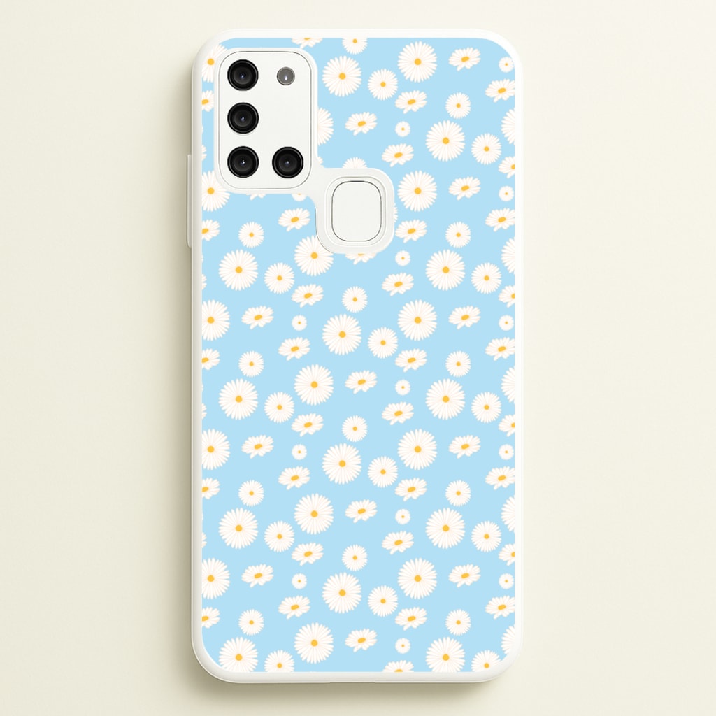 Blue Daisies - Floral - Floral Phone Case for Galaxy A21s