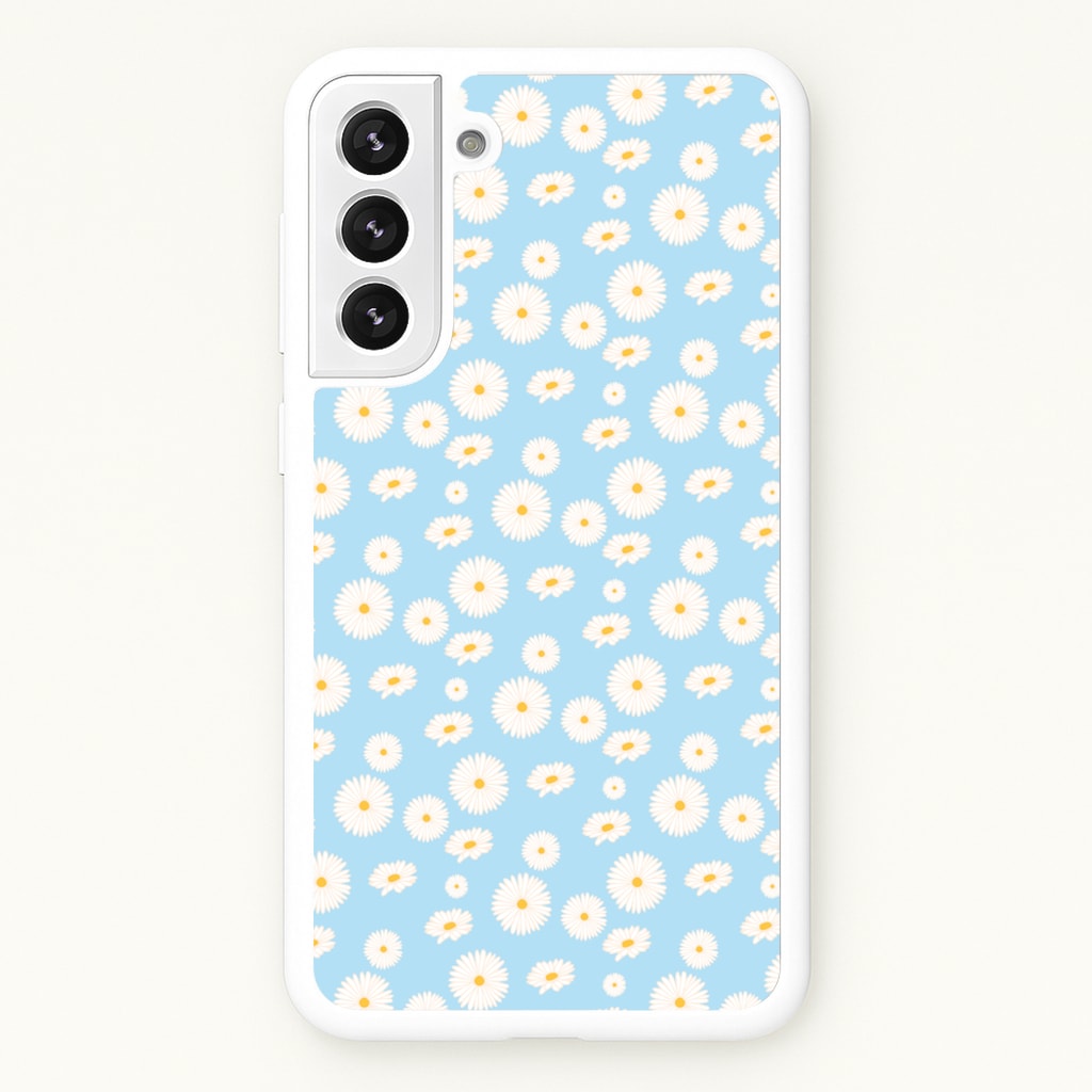 Blue Daisies - Floral - Floral Phone Case for Galaxy S21 Plus