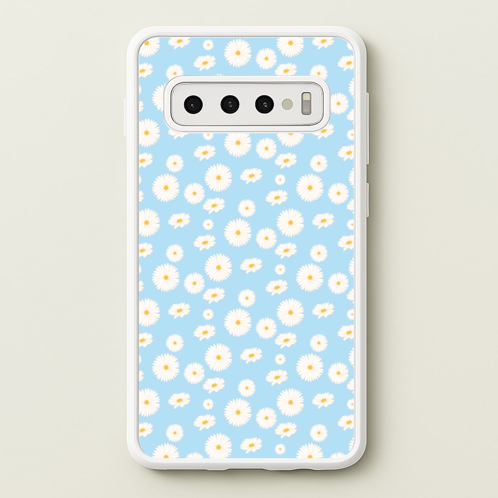 Blue Daisies - Floral - Floral Phone Case for Galaxy S10 Plus