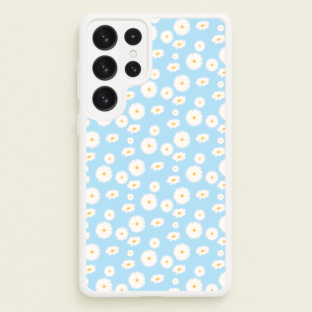Blue Daisies - Floral - Floral Phone Case for Galaxy S22 Ultra