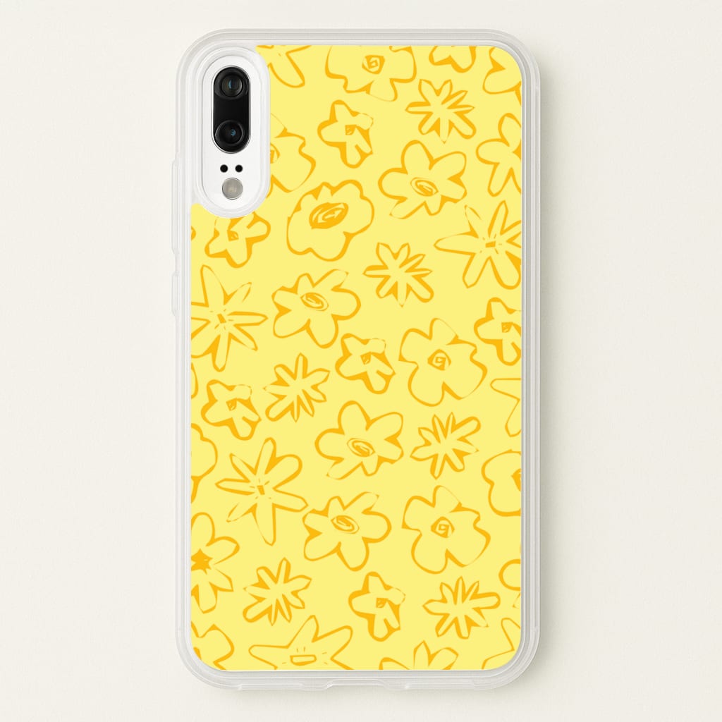 Yellow And Orange - Floral Patterns - Floral Patterns Phone Case for Huawei P20