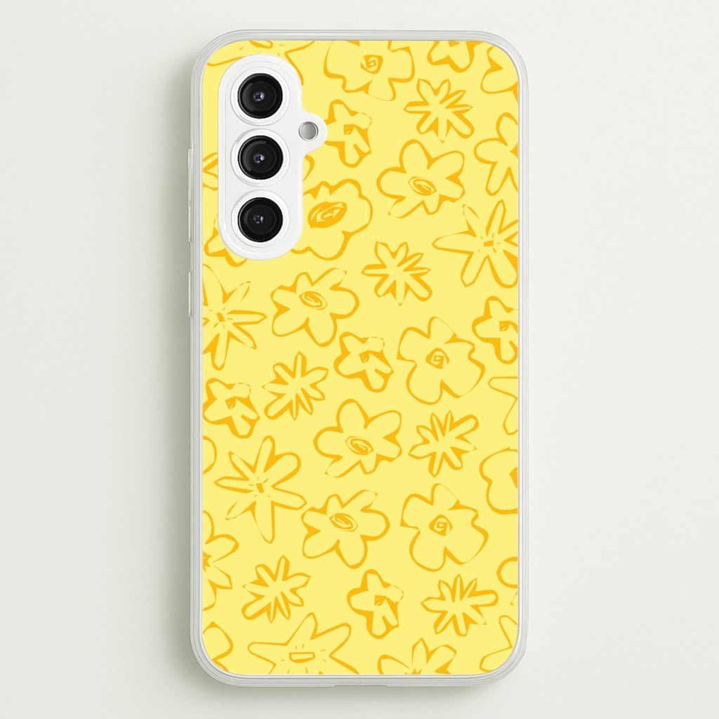 Yellow And Orange - Floral Patterns - Floral Patterns Phone Case for Galaxy S23FE