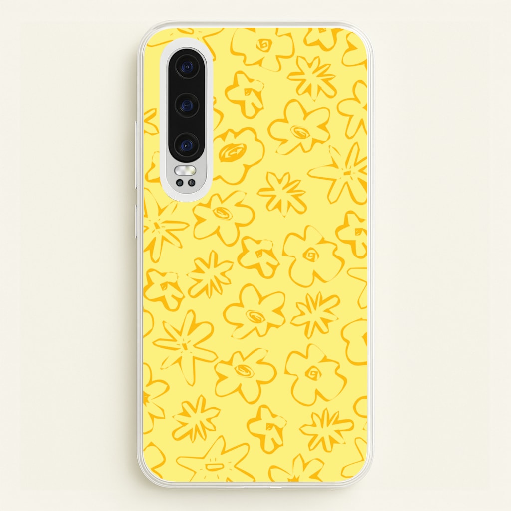 Yellow And Orange - Floral Patterns - Floral Patterns Phone Case for Huawei P30