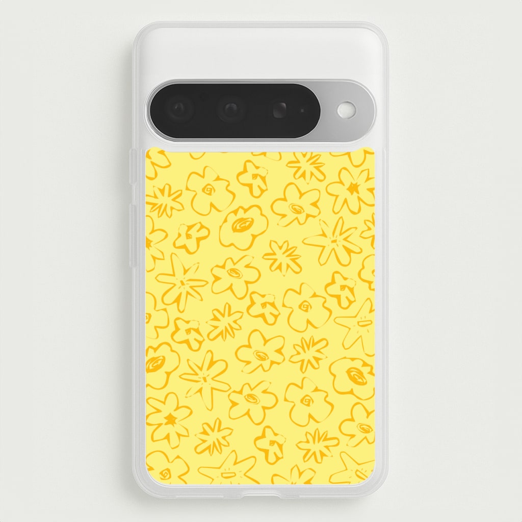 Yellow And Orange - Floral Patterns Phone Case for Google Pixel 10 Pro XL