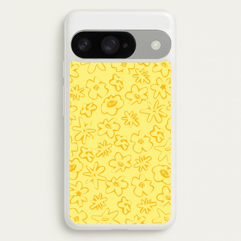 Yellow And Orange - Floral Patterns Phone Case for Google Pixel 10 / 10 Pro