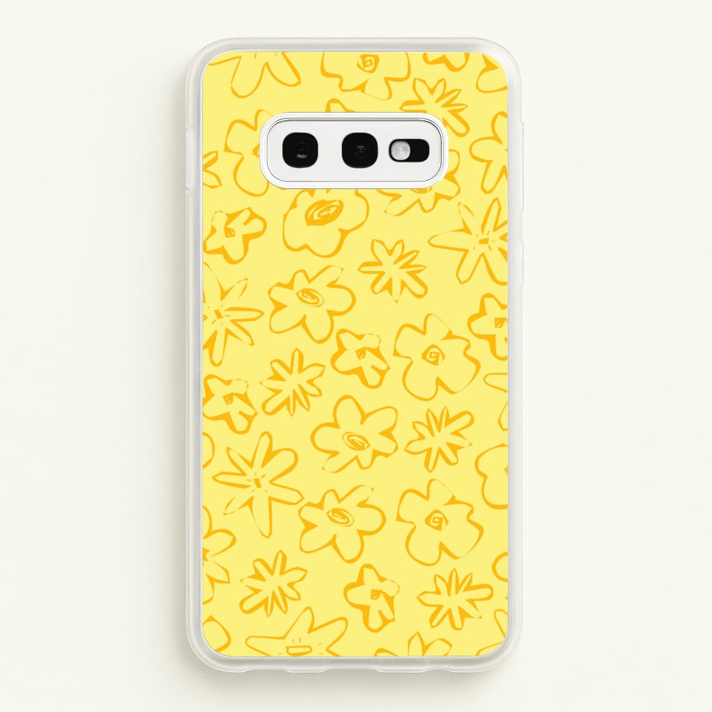 Yellow And Orange - Floral Patterns - Floral Patterns Phone Case for Galaxy S10e