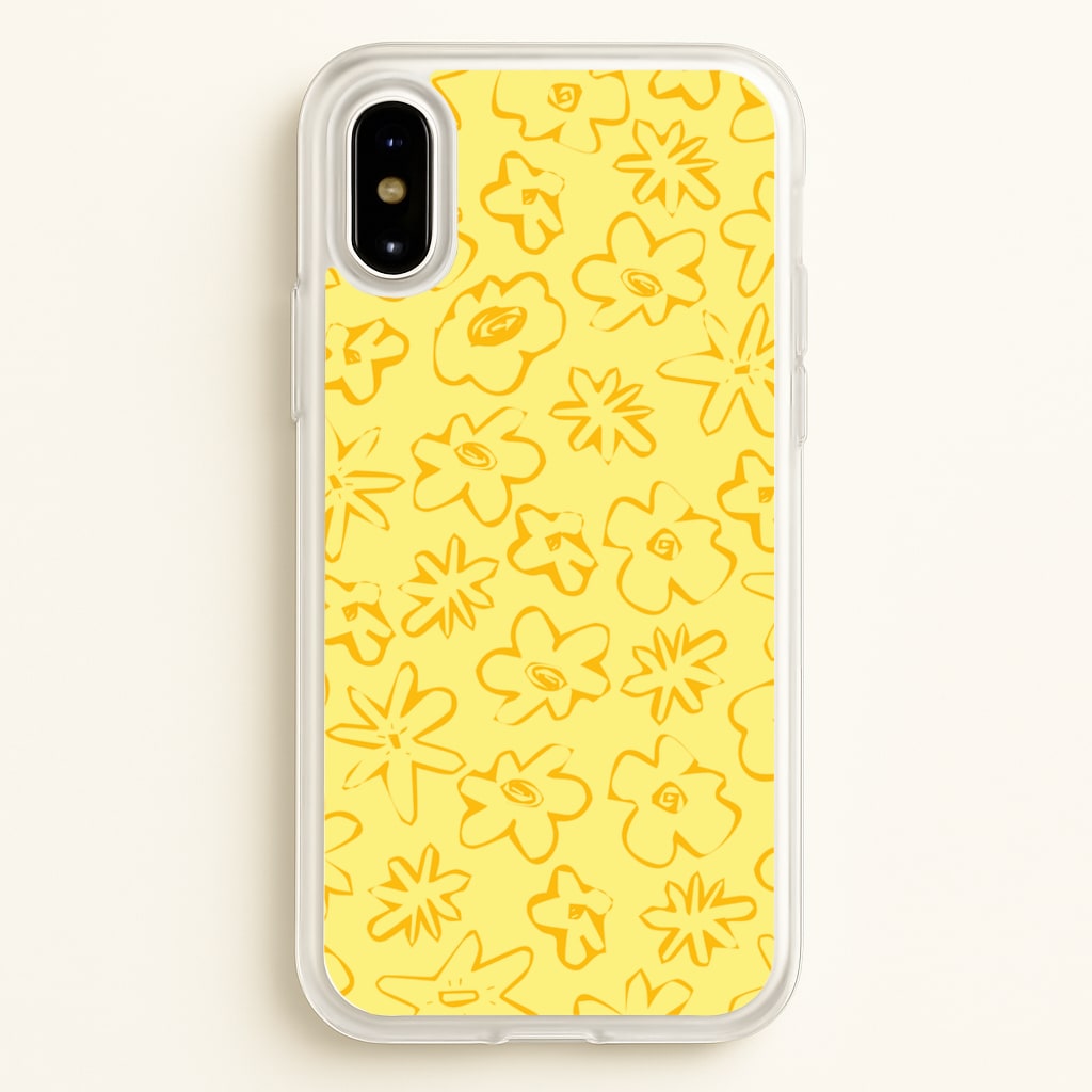 Yellow And Orange - Floral Patterns - Floral Patterns Phone Case for iPhone X / XS