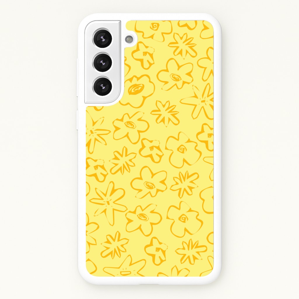 Yellow And Orange - Floral Patterns - Floral Patterns Phone Case for Galaxy S22 Plus