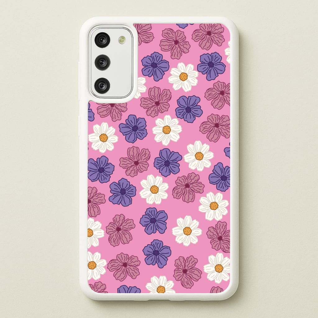 Pink, Purple And White Flowers - Floral Patterns - Floral Patterns Phone Case for Galaxy A41