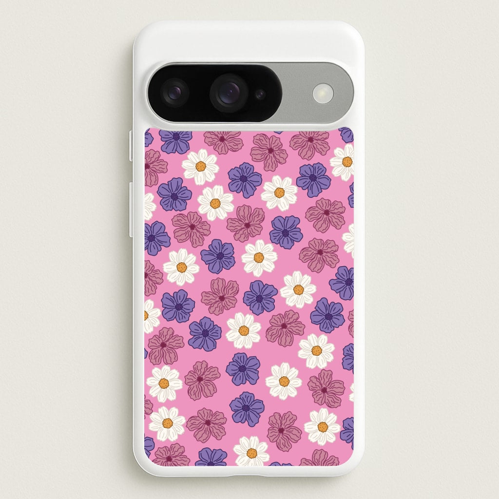 Pink, Purple And White Flowers - Floral Patterns Phone Case for Google Pixel 10 / 10 Pro