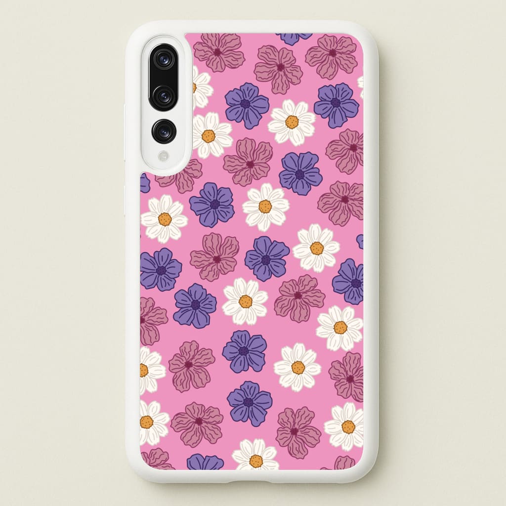 Pink, Purple And White Flowers - Floral Patterns - Floral Patterns Phone Case for Huawei P20 Pro