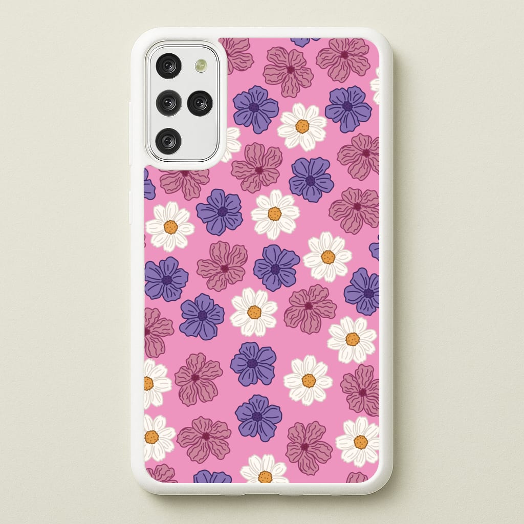 Pink, Purple And White Flowers - Floral Patterns - Floral Patterns Phone Case for Galaxy S20 Plus