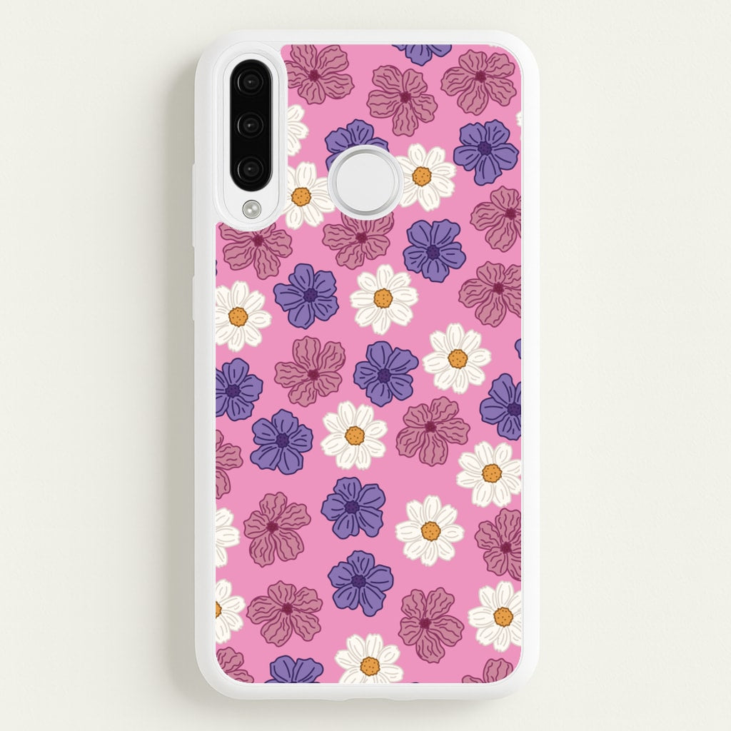 Pink, Purple And White Flowers - Floral Patterns - Floral Patterns Phone Case for Huawei P30 Lite