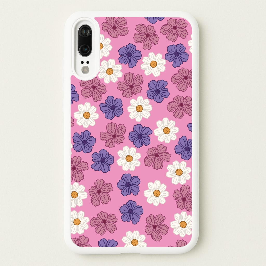 Pink, Purple And White Flowers - Floral Patterns - Floral Patterns Phone Case for Huawei P20