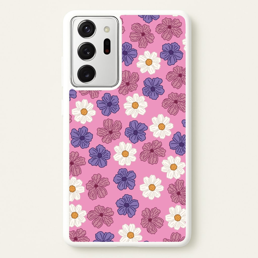 Pink, Purple And White Flowers - Floral Patterns - Floral Patterns Phone Case for Galaxy Note 20 Ultra
