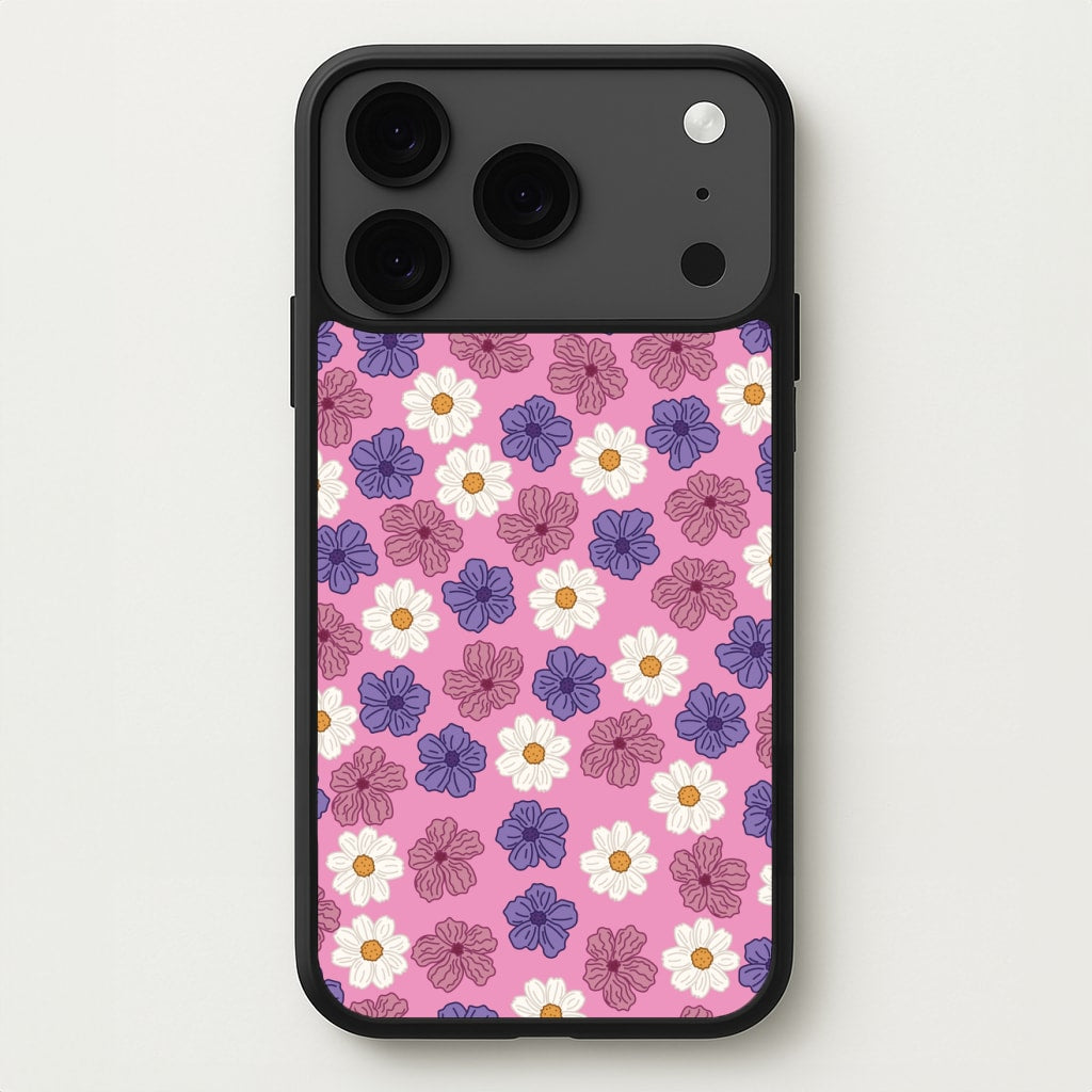 Pink, Purple And White Flowers - Floral Patterns Phone Case for iPhone 17 Pro Max