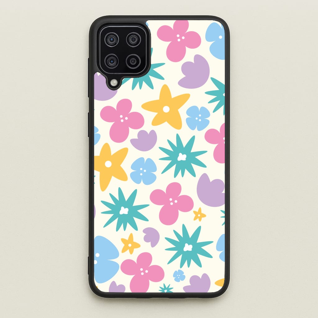 Playful Flowers - Floral Patterns - Floral Patterns Phone Case for Galaxy A12