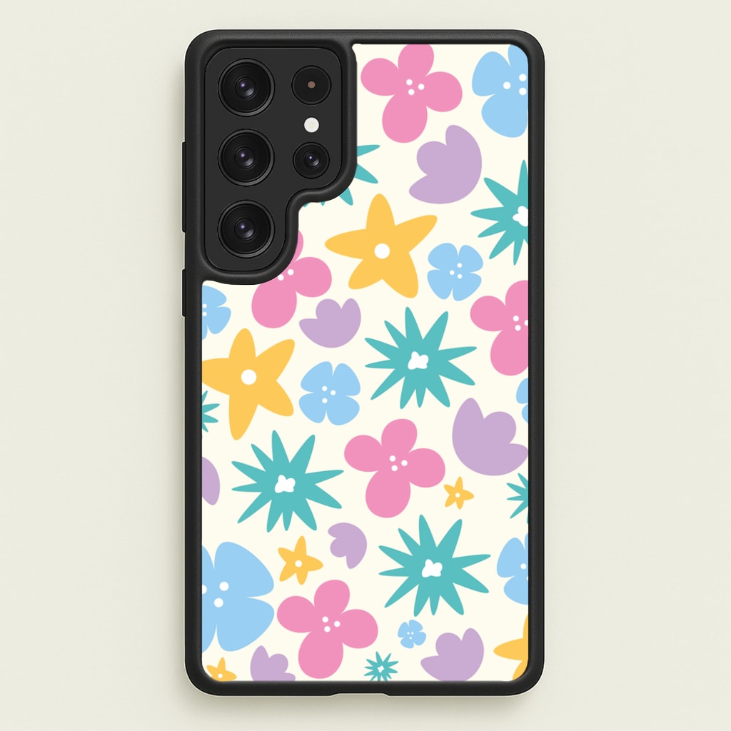 Playful Flowers - Floral Patterns - Floral Patterns Phone Case for Galaxy S23 Ultra