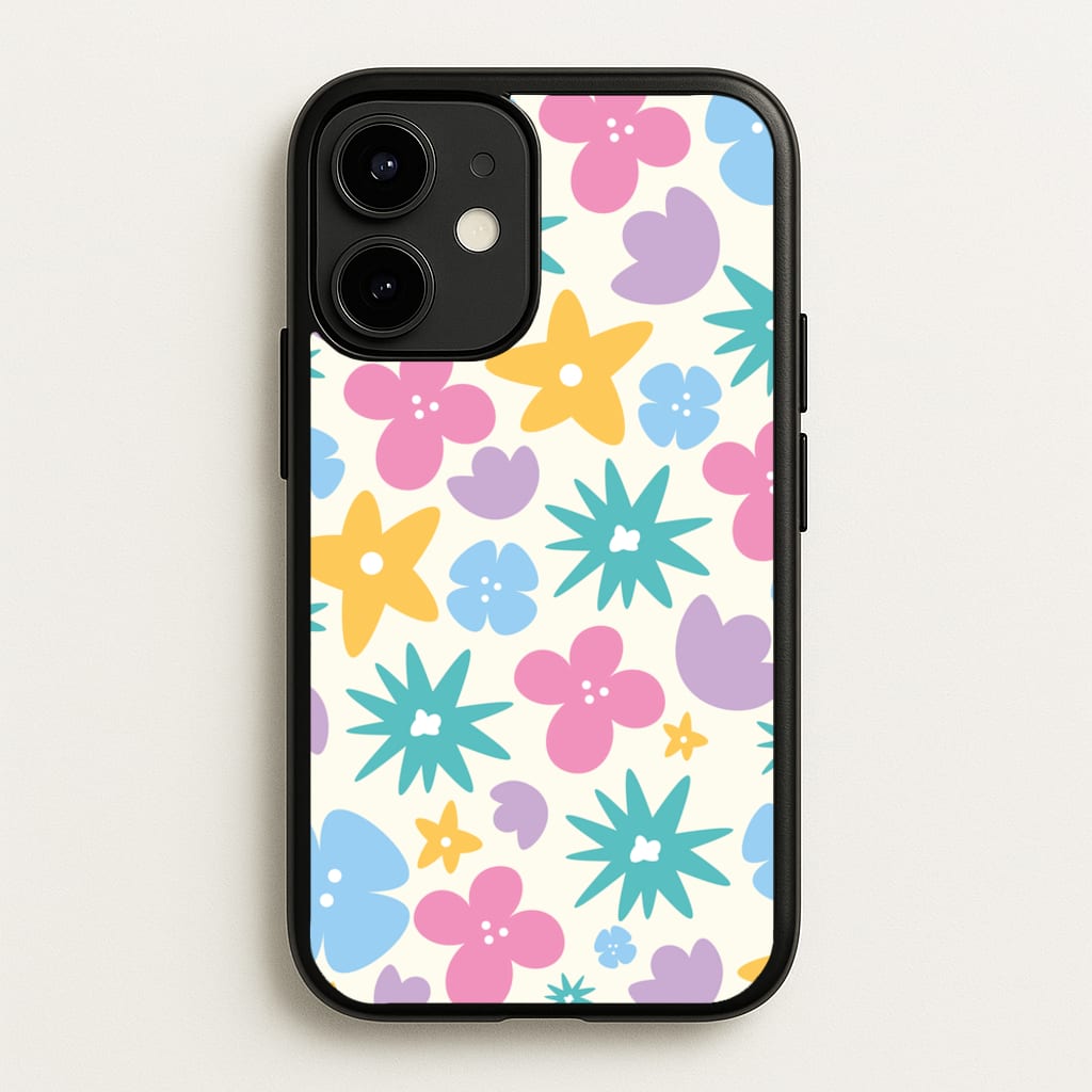 Playful Flowers - Floral Patterns - Floral Patterns Phone Case for iPhone 12 / 12 Pro
