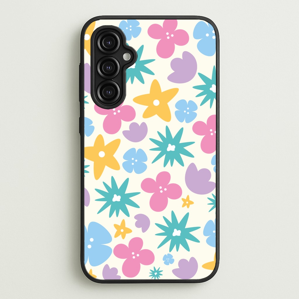 Playful Flowers - Floral Patterns - Floral Patterns Phone Case for Galaxy A14