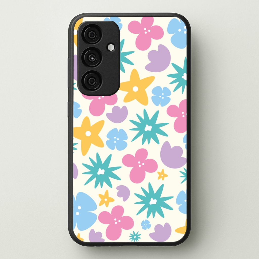 Playful Flowers - Floral Patterns - Floral Patterns Phone Case for Galaxy A35